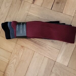 TROUSER SOCKS/OVER CALF/3-PAIRS/BANANA REPUBLIC FACTORY
